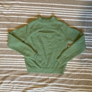 Green peekaboo sweater!